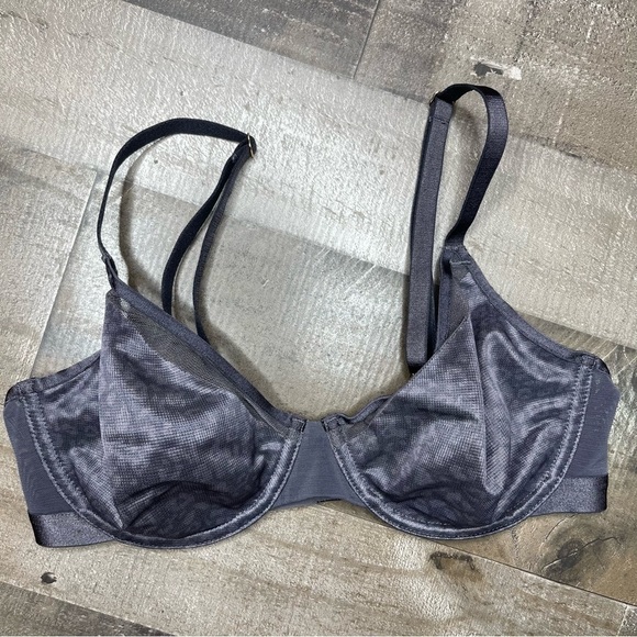 Soma Unbelievable Fit Perfect Coverage Bra 34C Gray Leopard Print - Picture 3 of 14